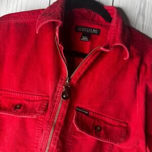 Vtg Structure Shirt Corduroy Shacket 1/4 Zip Heavy Weight Pullover Sm Oversized